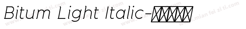 Bitum Light Italic字体转换